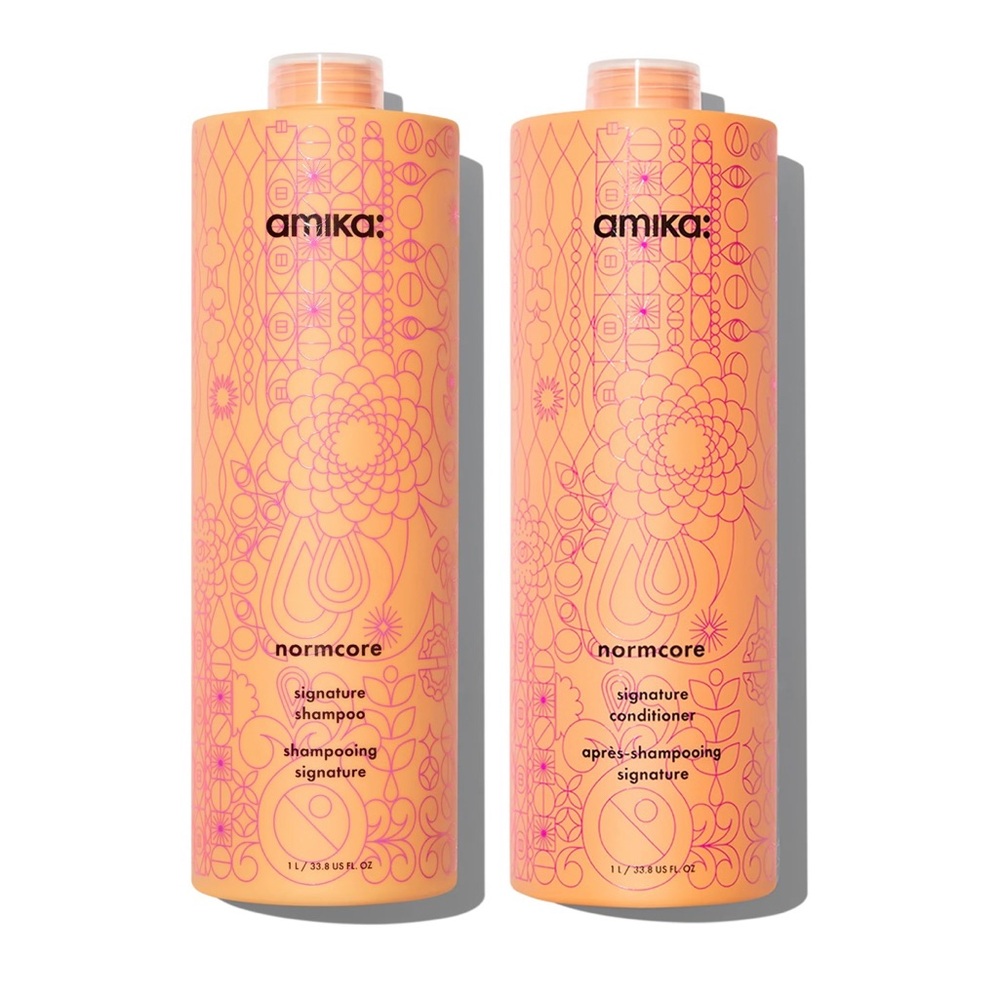 Amika Normcore shampoo and conditioner set - 1 liter bottles